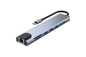 USB hub - Lippa 8-in-1 87W USB-C PD 4K HDMI & Ethernet Hub USB hub - 8 ports - LPGQ22H121
