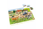 Puslespil - Hubelino Block Puzzle Life on the Farm 35st. - 410184