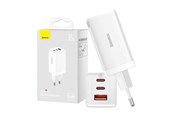 Mobil - Adaptere & Opladere - Baseus Wall charger  GaN5 Pro 2xUSB-C + USB 65W (white) - CCGP120202