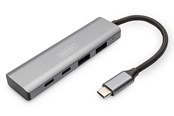 USB hub - DIGITUS USB-C to 4 x USB-C Hub USB hub - 4 ports - Grå - DA-70245