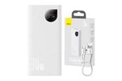 Powerbank - Baseus Powerbank Adaman2 10000mAh 30W White Powerbank - Hvid - 10000 mAh - PPAD080002