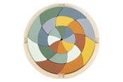 Babylegetøj - Small Foot - Wooden Shape Puzzle Safari Round 24pcs. - 12457