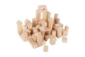 Trælegetøj - Small Foot - Wooden Building Blocks in Bag 100dlg. - 7073