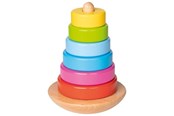 Babylegetøj - Goki Wooden Stacking Tower Color 8pcs. - 58925