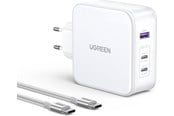 Mobil - Adaptere & Opladere - UGREEN Nexode GaN 140W Triple USB Charger - White - 15339