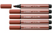 Skrive- og Tegneværktøjer - STABILO Pen 68 MAX - Fibre-tip Pen with Thick Chisel Tip - Sienna - 768/75