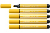 Skrive- og Tegneværktøjer - STABILO Pen 68 MAX - Felt-tip pen with thick chisel tip - yellow - 768/44