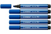 Skrive- og Tegneværktøjer - STABILO Pen 68 MAX - Fibre-tip Pen with Thick Chisel Tip - Dark Blue - 768/32