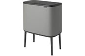 Rengøring - brabantia Bo Touch Bin Mineral Concrete Grey 3 x 11 L - 127229