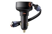 Strømkabel (ekstern) - Baseus Car Charger  Enjoyment USB-C with USB-C cable and Lightning  60W (black) - C00057802111-00