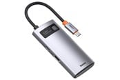USB hub - Baseus Hub 4in1 Metal Gleam Series USB-C to USB 3.0 + USB 2.0 + HDMI + USB-C PD USB hub - USB 3.0 - 4 ports - Grå - CAHUB-CY0G