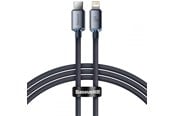 USB kabel - Baseus Crystal cable USB-C to Lightning 20W PD 1.2m (black) - CAJY000201