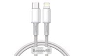 USB kabel - Baseus High Density Braided Cable Type-C to Lightning PD 20W 1m (white) - CATLGD-02