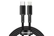 USB kabel - Baseus High Density Braided Cable Type-C to Lightning PD 20W 2m (Black) - CATLGD-A01