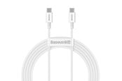 USB kabel - Baseus Superior Series Cable USB-C to USB-C 100W 1m (white) - CATYS-B02