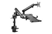 Skærmholder - Gembird Monitor Arm & Notebook Tray - 2 x monitor 17"-32" & 1 x notebook 15.6" - MA-DA3-02