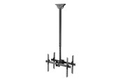 Vægbeslag, AV-Beslag & AV-Møbler - Deltaco ARM-0404 Office Telescopic Double TV Ceiling Mount - Maks 45 kg - Maks størrelse 70" - ARM-0404