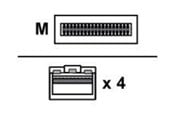 Netværkskabel - Lenovo Breakout - 100GBase-CU direct attach cable - 3 m - 3m - 7Z57A03565