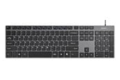 Tastatur - Deltaco Wired slim office keyboard low-profile aluminum - Amerikansk engelsk - TB-801-US