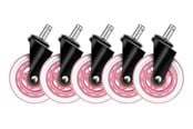 Gamer Stol - Deltaco 3" Universal Rubber Caster - Pink - GAM-157-P