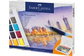 Skrive- og Tegneværktøjer - Faber-Castell Watercolour 36 ass i palette+water brush - 169736