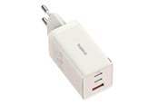 Mobil - Adaptere & Opladere - Baseus  GaN5 2x USB-C + USB 65W + cable 1m (white) - P10110812227-Z1