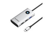 USB hub - ORICO Type-C 5in1 HUB Multifunction Docking Station (silver) USB hub - USB 3.0 - 5 ports - Sølv - PW11-5P-SV-EP