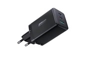 Mobil - Adaptere & Opladere - Joyroom Charger GaN Ultra 65W 2C1A Cable C-C  TCG01 (black) - JR-TCG01