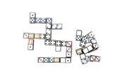 Brætspil - Toi-Toys Domino game on Numbers or Color - 51852A