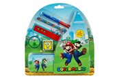Skoletilbehør - Super Mario Skolesæt med blikæske - 6 stk - SUMB6458
