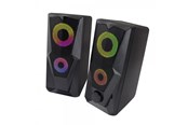 Højttalere - PC - Esperanza SPEAKERS 2.0 USB LED RAINBOW BAILA - Sort - EGS103