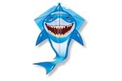Udendørsleg - Kites Ready 2 Fly - Pop-up Nylon Kite Shark - EZNY904SK
