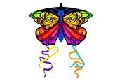 Udendørsleg - Kites Ready 2 Fly - Pop-up Mini Nylon Kite Butterfly - EZNY6006