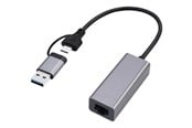 Netværksadapter (netkort, printserver mv.) - Gembird Cablexpert A-USB3AC-LAN-01 USB 3.1 + type-C Gigabit network adapter space grey - A-USB3AC-LAN-01