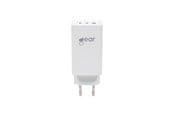 Mobil - Adaptere & Opladere - GEAR Charger GAN 220V 2xUSB-C + 1xUSB-A PD 45W + 18W + 3A (total 65W) White - 665088