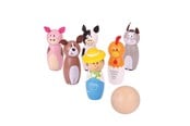 Trælegetøj - Bigjigs Wooden Bowling Set Farm 7 pcs. - BJ955