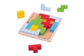 Babylegetøj - Bigjigs Wooden Block Puzzle Patterns - 33019