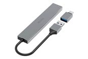 USB hub - Hama 00200141 interface hub USB hub - USB 3.1 - 4 ports - Grå - 00200141