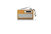 DAB, netværks- og clockradio - Lenco PDR-040EF - Portable DAB+ radio with Bluetooth® - Bamboo - DAB+/FM - Stereo - Sølv - PDR-040EF