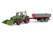 Legetøjsbil - Bruder Fendt Vario 211 med Frontlæsser og Tipping Trailer - BR2182