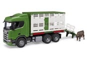 Legetøjsbil - Bruder Scania Super 560R Cattle Transportation Truck - 03548
