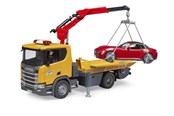 Legetøjsbil - Bruder Scania Super 560R Tow Truck w LS +  Roadster - BR3552