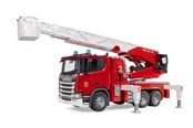 Legetøjsbil - Bruder Scania Super 560R Brandbil med stige, pumpe og lys & lyd legetøj - 03591