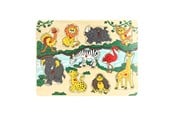 Puslespil - Playwood Wooden Stud Puzzle Wild Animals 10 pcs. Wood - 03627