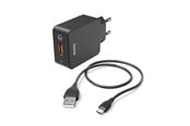 Mobil - Adaptere & Opladere - Hama Charger Micro-USB 220V Black 1.5m - 00201621