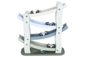 Babylegetøj - Small Foot - Wooden Autobahn Blue with 4 Cars - 11651