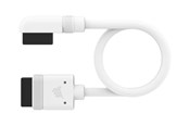 Kabinet Tilbehør - Corsair iCUE LINK Cable - 20cm - Straight & 90° Connector - White - CL-9011131-WW