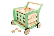 Babylegetøj - Small Foot Wooden Baby Walker Walker Activity Center Pastel Green - 10947