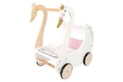 Dukke, bamse og udstyr - Small Foot - Wooden Doll Pram Swan - 12283