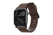 Smartwatch - Tilbehør - Nomad - Modern Band - 44mm/42mm | Black Hardware | Rustic Brown Leather - NM1A4RBM00
